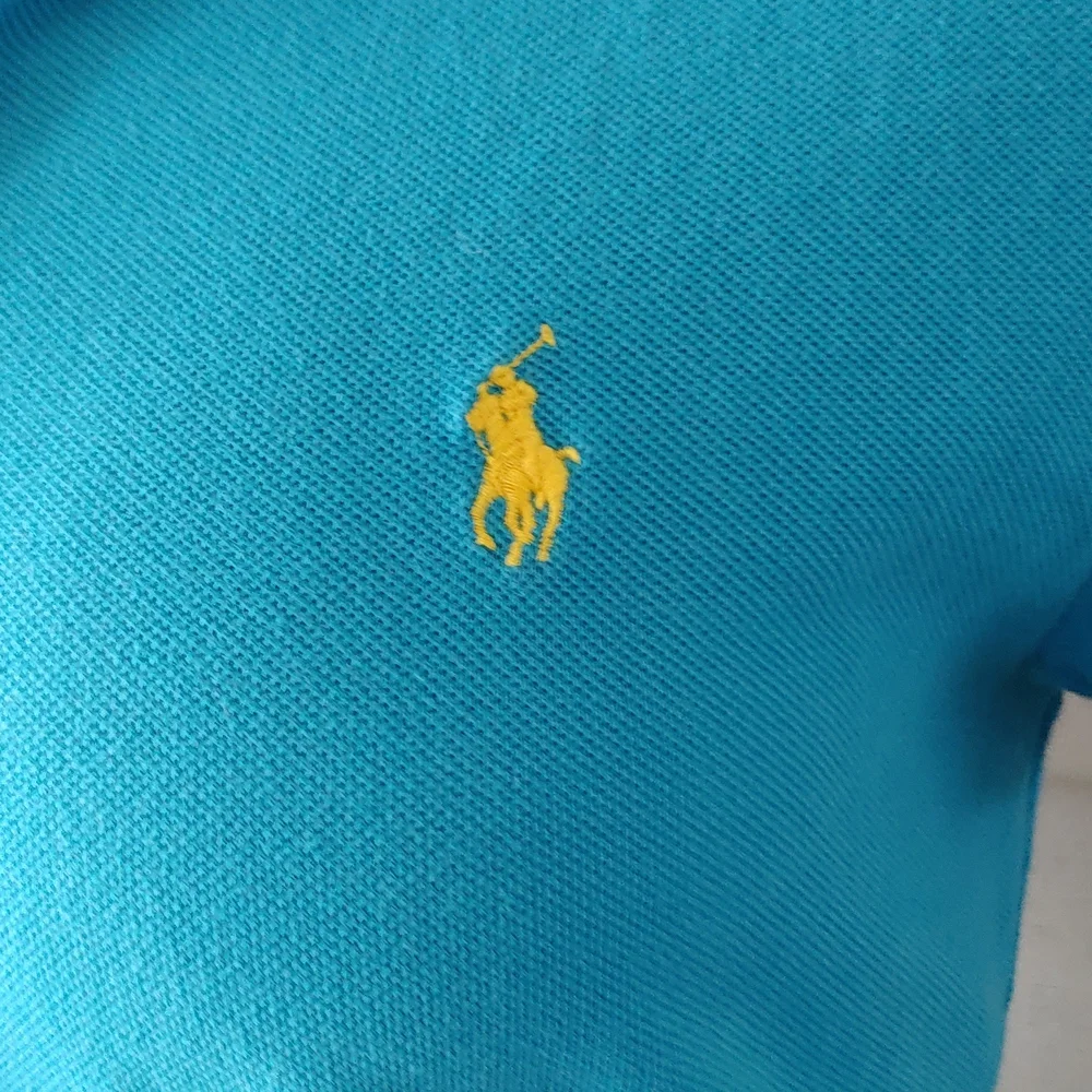 💛 Ralph Lauren Sport Aqua Blue Polo Dress Collard Shift - Picture 5 of 10